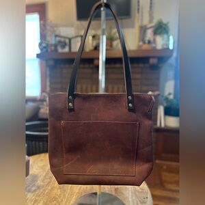 Portland Leather Classic Tote Bag, Merlot, New